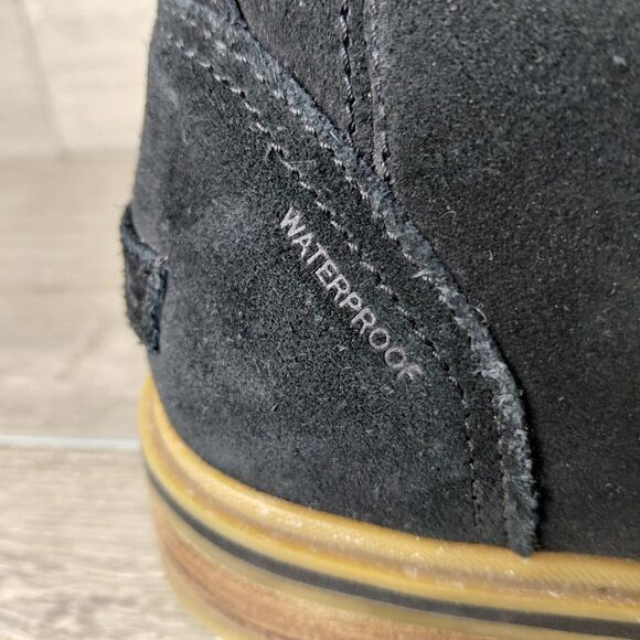 Sorel Lennox Black Suede Boots Waterproof Lace Up Women 8 Chunky Lug Sole NL4410 - Picture 8 of 11